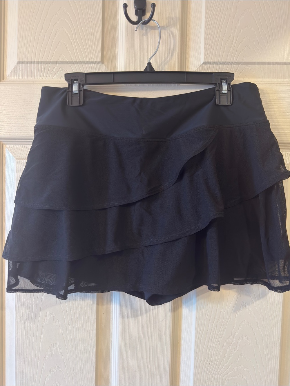 Black Tiered Ruffle Women's Skirt Size XL